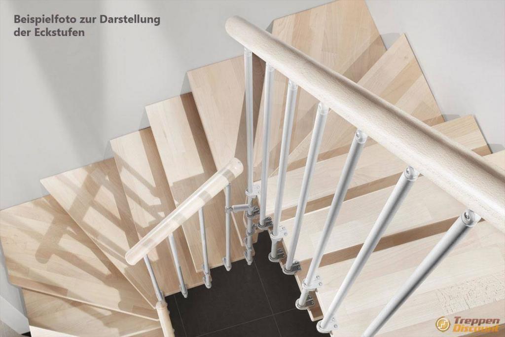 Eckstufen für Mittelholmtreppe Manhattan (draufsicht)